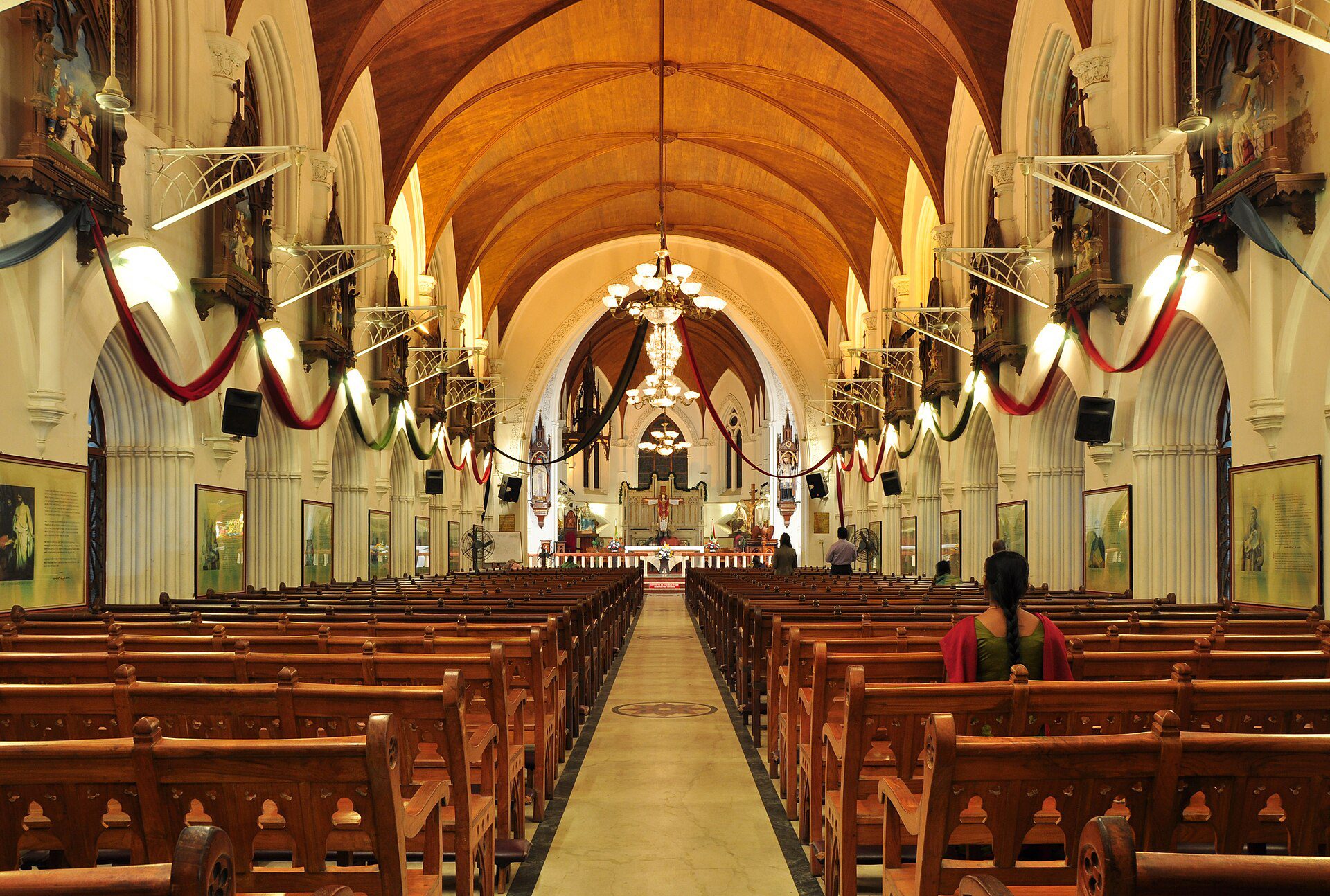 Interior of San Thome Basilica in Chennai